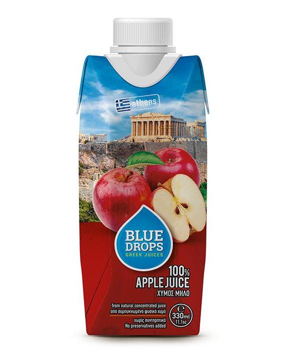 蓝依洛BlueDrops苹果汁(330ml)(图1)