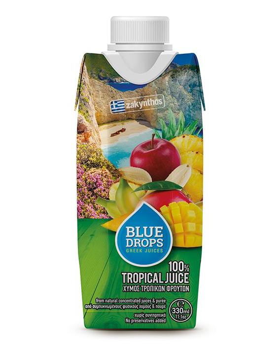 蓝依洛BlueDrops热带水果汁(330ml)(图1)