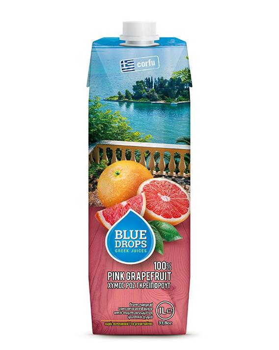 蓝依洛BlueDrops粉红葡萄柚汁(1L)(图1)